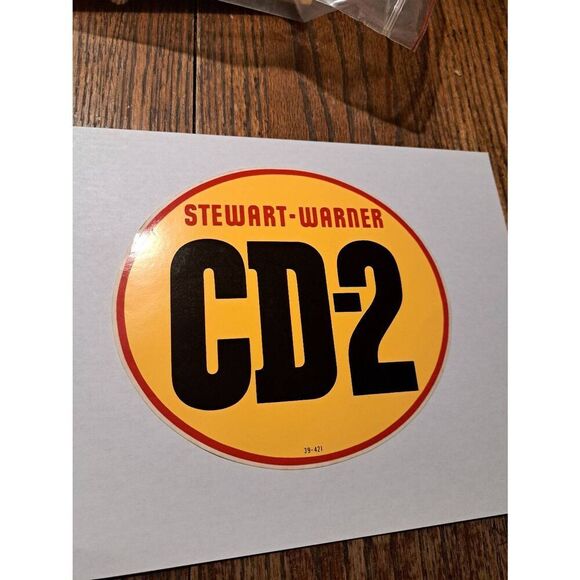 Vintage Stewert Warner CD2 Lubricant Classic Race Car Mancave Sticker Decal - Picture 1 of 2